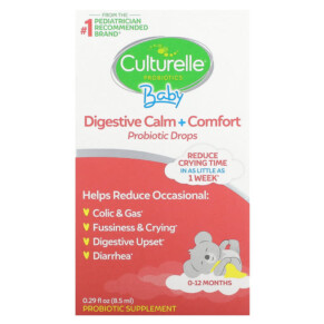 Culturelle Probiotics Baby Calm + Comfort Probiotic + Chamomile Drops 0-12 Months .29 fl oz (8.5 ml) 049100400525