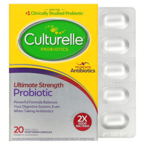 Culturelle Probiotics Ultimate Strength Probiotic 20 Once Daily Vegetarian Capsules 049100400358