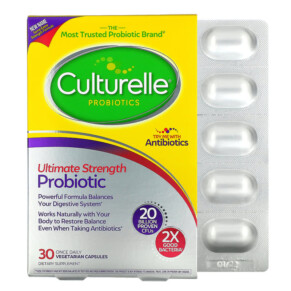 Culturelle Ultimate Strength Probiotic 20 Billion CFU 30 Vegetarian Capsules 049100400518