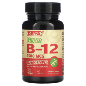 Deva Vegan B12 Fast-Dissolve 2.500 mcg 90 Tablets 895634000430