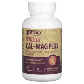 Deva Vegan Cal-Mag Plus 90 Tablets 895634000034