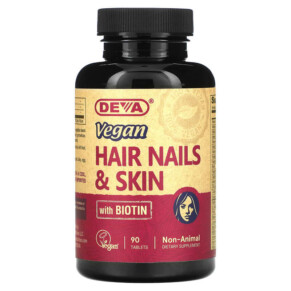 Deva Vegan Hair Nails & Skin with Biotin 90 Tablets 895634000072
