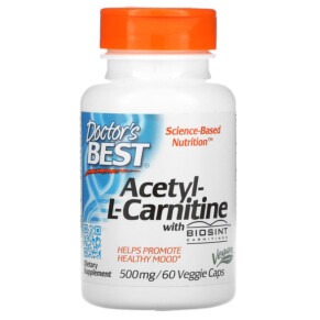Doctor's Best Acetyl-L-Carnitine with Biosint Carnitines 500 mg 60 Veggie Caps 753950001053