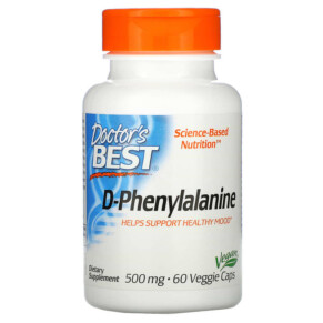 Doctor's Best D-Phenylalanine 500 mg 60 Veggie Caps 753950001107
