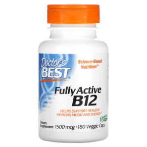 Doctor's Best Fully Active B12 1.500 mcg 180 Veggie Caps 753950005167