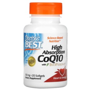 Doctor's Best High Absorption CoQ10 with BioPerine 100 mg 120 Softgels 753950001831