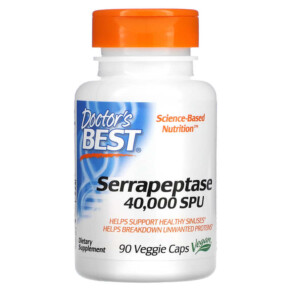 Doctor's Best Serrapeptase 40.000 SPU 90 Veggie Caps 753950001497