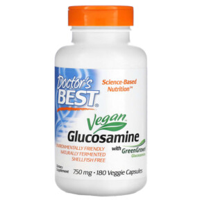 Doctor's Best Vegan Glucosamine with GreenGrown Glucosamine 750 mg 180 Veggie Capsules 753950004511
