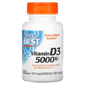 Doctor's Best Vitamin D3 125 mcg (5.000 IU) 180 Softgels 753950002180