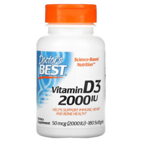 Doctor's Best Vitamin D3 50 mcg (2.000 IU) 180 Softgels 753950002104
