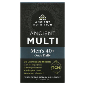Dr. Axe / Ancient Nutrition Ancient Multi Men's 40+ Once Daily 30 Capsules 816401023704