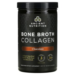 Dr. Axe / Ancient Nutrition Bone Broth Collagen Chocolate 1.2 lb (528 g) 816401020406