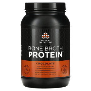 Dr. Axe / Ancient Nutrition Bone Broth Protein Chocolate 2.22 lbs (1008 g) 816401020253