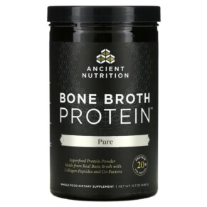 Dr. Axe / Ancient Nutrition Bone Broth Protein Pure 15.7 oz(446 g) 816401020000