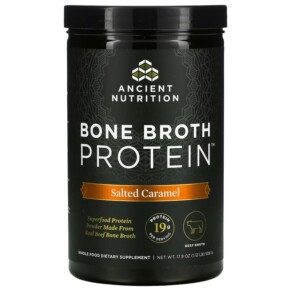 Dr. Axe / Ancient Nutrition Bone Broth Protein Salted Caramel 1.12 lb (506 g) 816401022448