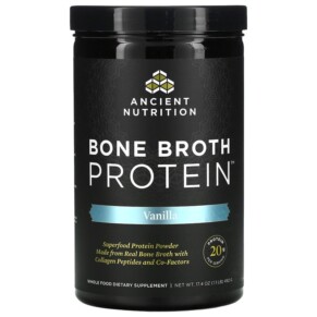 Dr. Axe / Ancient Nutrition Bone Broth Protein Vanilla 17.4 oz (492 g) 816401020017
