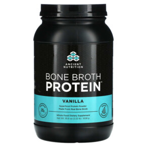 Dr. Axe / Ancient Nutrition Bone Broth Protein Vanilla 2.22 lbs (1008 g) 816401020260