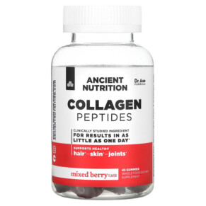 Dr. Axe / Ancient Nutrition Collagen Peptides Mixed Berry 45 Gummies 816401026224