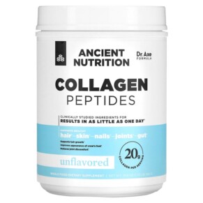 Dr. Axe / Ancient Nutrition Collagen Peptides Unflavored 19.8 oz (560 g) 816401025982