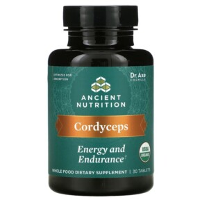 Dr. Axe / Ancient Nutrition Cordyceps Energy and Endurance 30 Tablets 816401025494