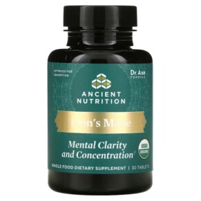 Dr. Axe / Ancient Nutrition Lion's Mane Mental Clarity And Concentration 30 Tablets 816401025524