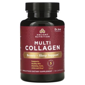 Dr. Axe / Ancient Nutrition Multi Collagen Beauty + Sleep Support 90 Capsules 816401025180