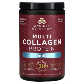 Dr. Axe / Ancient Nutrition Multi Collagen Protein Vanilla 1.04 lb (472.5 g) 816401021854