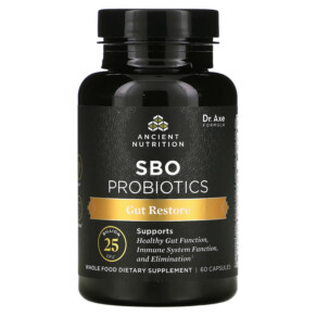 Dr. Axe / Ancient Nutrition SBO Probiotics Gut Restore 25 Billion CFU 60 Capsules 816401025425