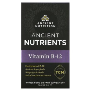 Dr. Axe / Ancient Nutrition Vitamin B-12 30 Capsules 816401023353