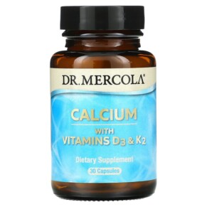 Dr. Mercola Calcium with Vitamins D3 & K2 30 Capsules 813006019941