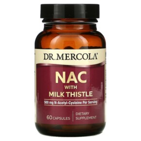 Dr. Mercola NAC with Milk Thistle 500 mg 60 Capsules 813006017398