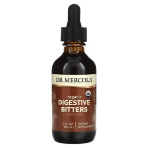 Dr. Mercola Organic Digestive Bitters with Natural Flavors 2 fl oz (60 ml) 810487033589