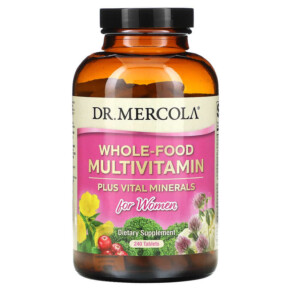 Dr. Mercola Whole-Food Multivitamin Plus Vital Minerals for Women 240 Tablets 813006019392