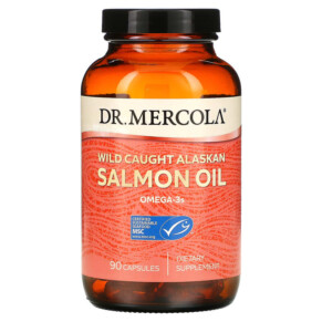 Dr. Mercola Wild Caught Alaskan Salmon Oil 90 Capsules 813006018456