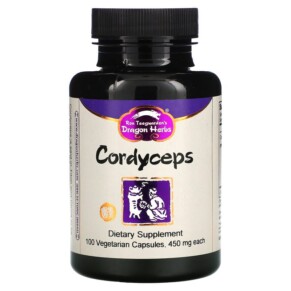 Dragon Herbs (Ron Teeguarden) Cordyceps 450 mg 100 Vegetarian Capsules 679372005069
