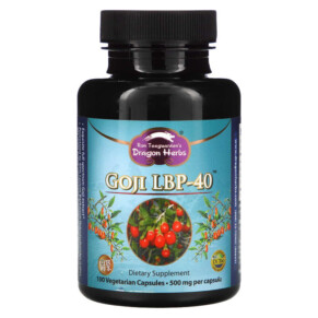Dragon Herbs (Ron Teeguarden) Goji LBP-40 500 mg 100 Vegetarian Capsules 679372005274