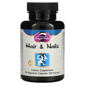 Dragon Herbs (Ron Teeguarden) Hair & Nails 500 mg 100 Vegetarian Capsules 679372002242