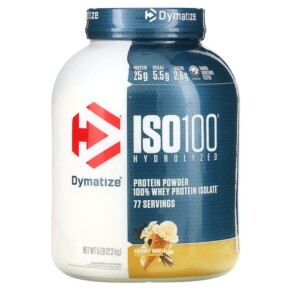 Dymatize ISO100 Hydrolyzed 100% Whey Protein Isolate Gourmet Vanilla 5 lb (2.3 kg) 705016353217