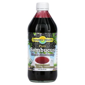 Dynamic Health Pure Sambucus Black Elderberry 100% Juice Concentrate Unsweetened 16 fl oz (473 ml) 790223875164