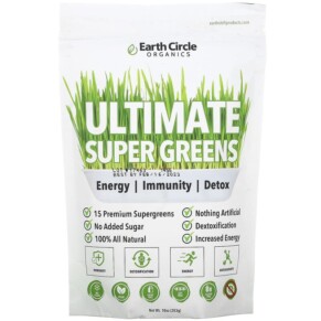 Earth Circle Organics Ultimate Super Greens 10 oz (283 g) 813313014363