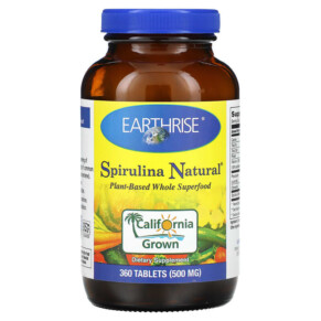 Earthrise Spirulina Natural 500 mg 360 Tablets 032602125003