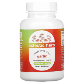 Eclectic Institute Freeze Dried Fresh Garlic 550 mg 120 Veg Caps 023363300440