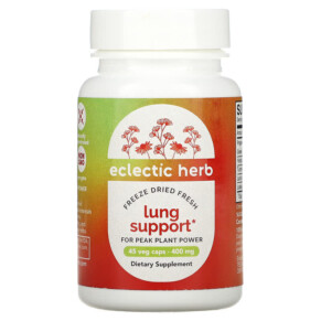 Eclectic Institute Freeze Dried Fresh Lung Support 400 mg 45 Veg Caps 023363324125