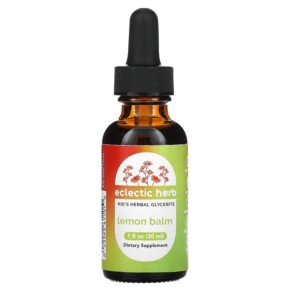 Eclectic Institute Kids Herbal Glycerite Lemon Balm 1 fl oz (30 ml) 023363611010
