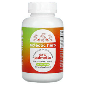 Eclectic Institute Whole Herb Concentrate Saw Palmetto 600 mg 240 Caps 023363302505