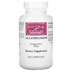 Ecological Formulas Allithiamine (Vitamin B1) 50 mg 250 Capsules 696859131097