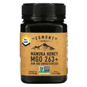 Egmont Honey Manuka Honey Raw And Unpasteurized 263+ MGO 17.6 oz (500 g) 9421904958494