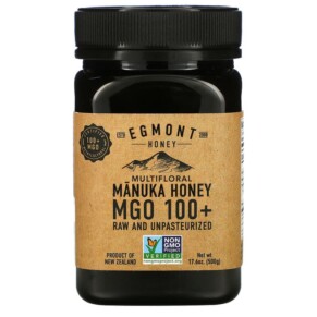 Egmont Honey Multifloral Manuka Honey Raw And Unpasteurized MGO 100+ 17.6 oz (500 g) 9421034910546