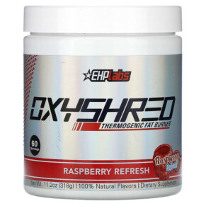 EHP Labs Oxyshred Thermogenic Fat Burner Raspberry Refresh 11.2 oz (318 g) 850006815418