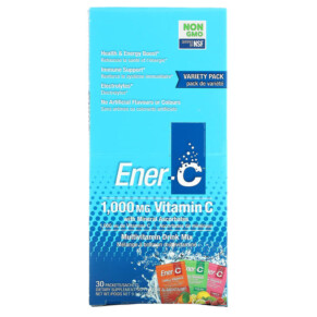Ener-C Vitamin C Multivitamin Drink Mix Variety Pack 1.000 mg 30 Packets 9.9 oz (282.9 g) 873024001045